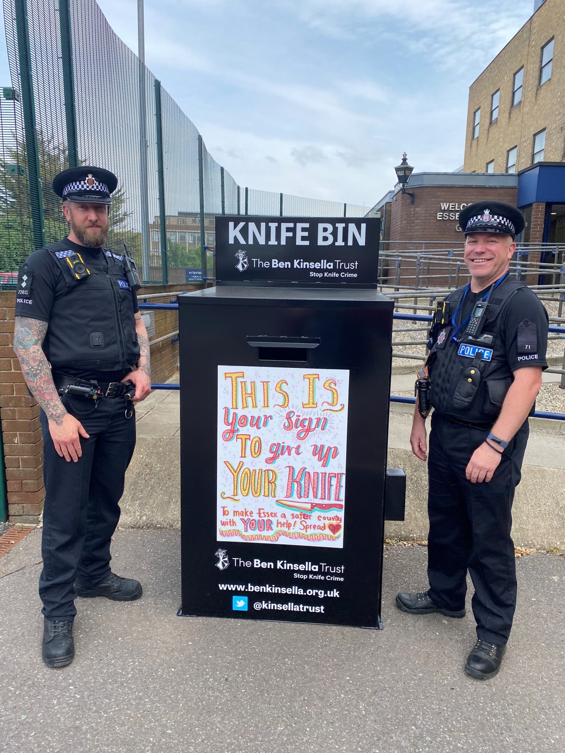 Knife bins and knife amnesty May 2022 Essex Violence and